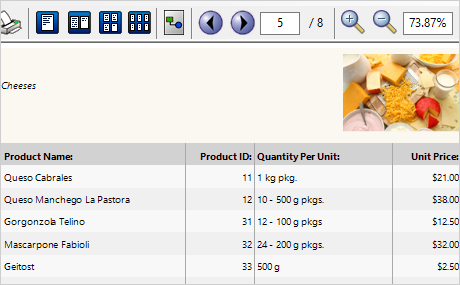 WinForms Reporting Component: Northwind Traders