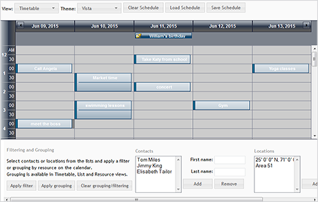 Calendar for WebForms Control: Features Demo