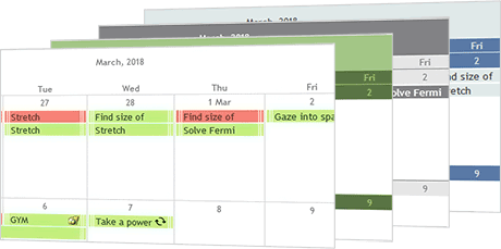 Calendario JavaScript con un estilo CSS