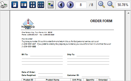 WinForms Reporter: Orders