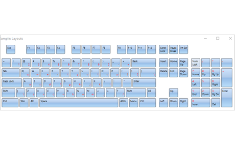 WPF Virtuelle Tastatur: Erweitertes Layout