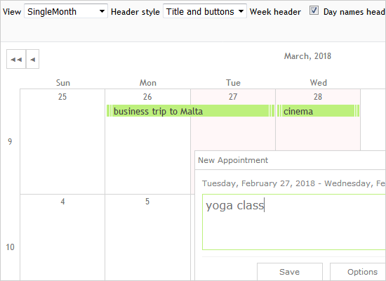 A Monthly Calendar in JavaScript A Monthly Calendar in JavaScript