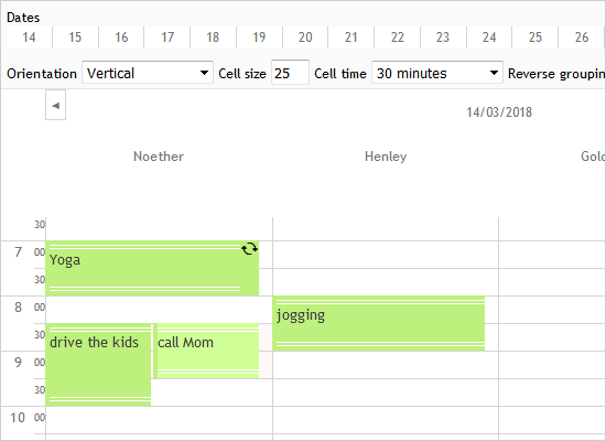 Appointments Timetable in JavaScript Appointments Timetable in JavaScript