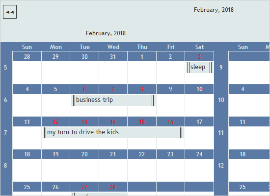 Different Calendar Views in the Js Scheduler Different Calendar Views in the Js Scheduler