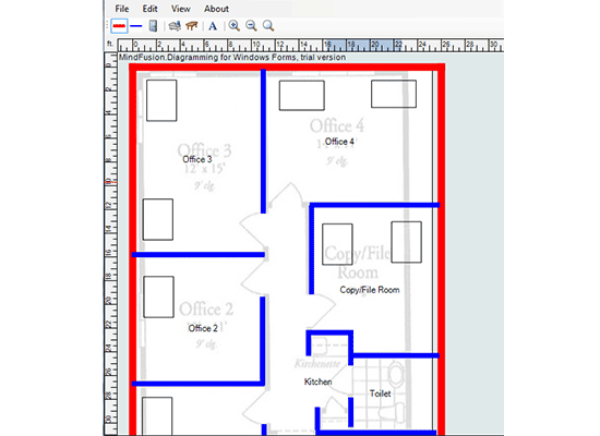 Floorplan Designer with the .NET Diagram Tool